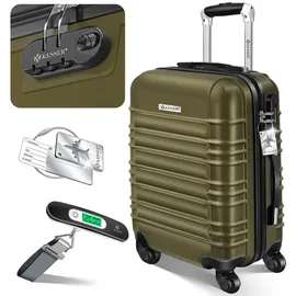 Kesser Hartschalen-Trolley 4-Rollen Cabin 55 cm / 55 l grün