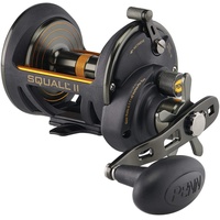 Penn Squall II SQLII40SD Star Drag konventionelle Angelrolle, Schwarz/Gold