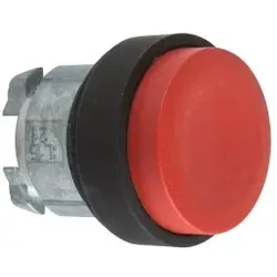Schneider Electric ZB4BL47 Drucktaster, Frontelement, Harmony XB4, Metall, 22mm, rot, vorstehend, unbeschriftet, tastend, Außenring schwarz