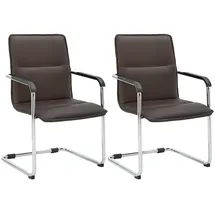CLP Freischwinger Seattle Kunstleder braun 2er Set