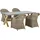 Beliani Gartenmöbel Set 5-tlg. Grau/Beige/Weiß/Braun