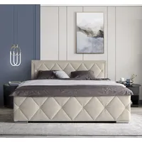 LEONIQUE »Alfie, Topseller! Inkl. Bettkasten&Topper« Wahlweise mit Knopfsteppung oder