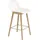 Muuto Fiber Hocker 65 cm Holz Eiche Weiß