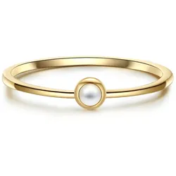 Glanzstücke München Ring Sterling Silber Perlmutt in Gelbgold Ringe   Damen 