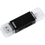 Hama Kartenleser SD/microSD Schwarz