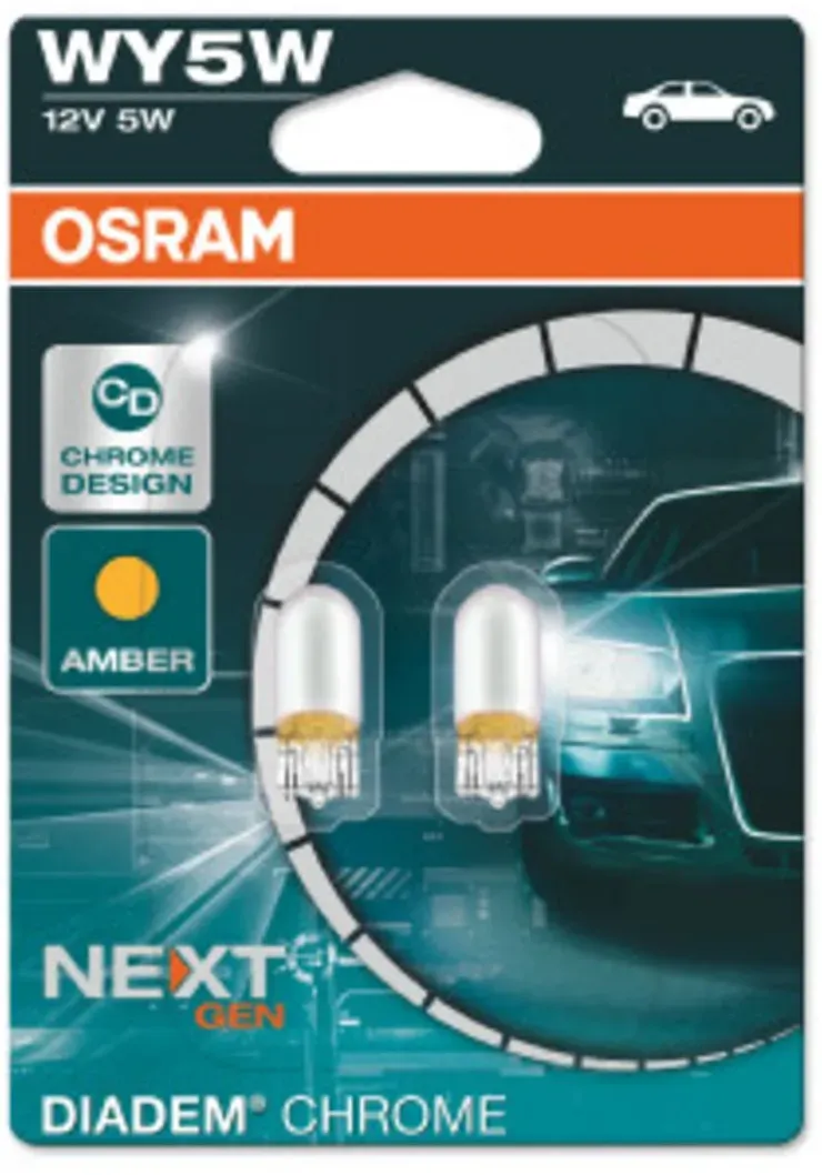 Lampada secondaria OSRAM WY5W Diadem Chrome NextGen 12V, 2 Pezzo
