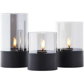 Brilliant Bougie LED-Kerzen 3 St. schwarz