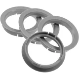 RKC 4X Zentrierringe 63,3 mm Hellgrau, ABS Kunststoff, Glasfaserverstärkt, Universal Passbarkeit, Nabenkappen für Felgendeckel Aufkleber oder Lackieren