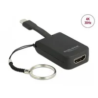 DeLOCK USB Type-C Adapter zu HDMI, DP Alt Mode, 4K 30Hz, Schlüsselanhänger, USB-C 3.0 [Stecker] (63942)