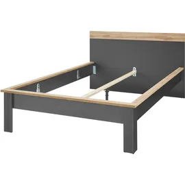 Home Affaire Einzelbett HOME AFFAIRE "WESTMINSTER Bett im Landhausstil, Doppelbett, Bettgestell", grau (grau dunkel, grau dunkel, eiche wotan dekor), B:157cm H:94cm L:210cm, Betten, in verschiedenen Farben verfügbar, Liegefläche 90/140/180x200 cm