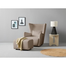 LeGer Home by Lena Gercke Ohrensessel »Levke Sessel«, wahlweise mit oder ohne Hocker, beige