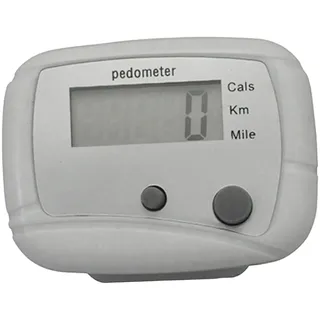 kowaku Schrittzähler zum Gehen, tragbar, zum Anklemmen, einfache Gehbewegung, Schrittzähler für Laufen, Männer, Frauen, Senioren, Outdoor-Sportarten, Weiß