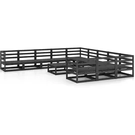 vidaXL 12-tlg. Garten-Lounge-Set Massivholz Kiefer