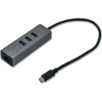 iTEC i-tec USB 3.0 Metal HUB 3 Port mit Gigabit LAN Adapter