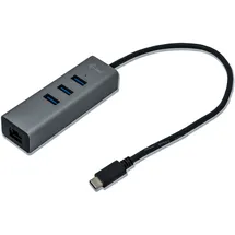 iTEC i-tec USB 3.0 Metal HUB 3 Port mit Gigabit LAN Adapter
