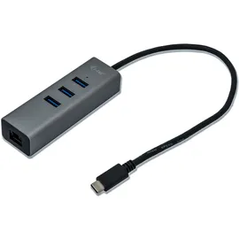 iTEC i-tec USB 3.0 Metal HUB 3 Port mit Gigabit LAN Adapter