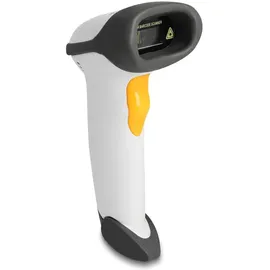 DeLock 90565 1D mit Anschlusskabel und Halterung (1D-Barcodes), Barcode Scanner, Schwarz, Grau