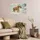 Queence Wandsticker Tanz auf dem Seil (1 St), Selbstklebend, kinderleichte Anbringung blau|braun 90 cm x 60 cm x 0,1 cm