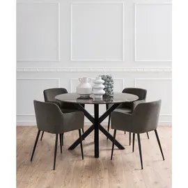 VCM Esstisch 120x120cm Braun.