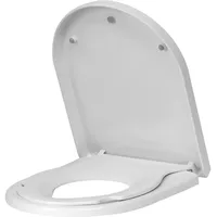 Toilettendeckel mit Kindersitz, WC-Sitz mit Absenkautomatik, Weiß WS2931 WOLTU