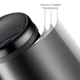 monzana Sensor-Mülleimer 50 l Schwarz
