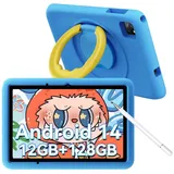 blackview Kinder Tablet Tab A6Kids(4+128) incl. Stift, Hülle Tablet (10.1", 128 GB, Kinder-Modus, HD+, Android 14) blau