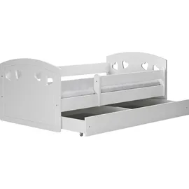 les tendances Kinderbett Julia 80 x 180 cm Holzwerkstoff lackiert weiß