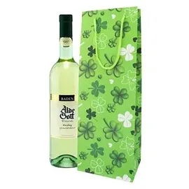 IDENA Geschenktüte für Flaschen 12,5 x 35,5 cm Grün
