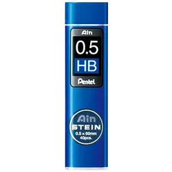 Pentel Ain Stein C275 Feinminen-Bleistiftminen schwarz HB 0,5 mm, 40 St.