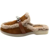 Siena Lammfell-Mules Braun – Eleganz trifft Geborgenheit - Schuhgröße: EUR 39 - 39
