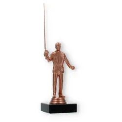 Pokal Kunststofffigur Baitcaster bronze auf schwarzem Marmorsockel 25,0cm