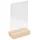 Rico Design Holzaufsteller natur mit doppelter Acrylscheibe, 13x18cm