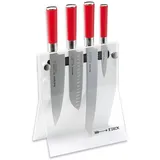 Friedr. Dick DICK Acryl-Messerblock 4 Knives Red Spirit 4-teilig