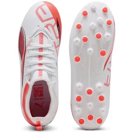 Puma Ultra 5 Match MG Kinder PUMA White/Black-Glowing Red 35,5