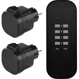 EMOS Schuko-Steckdose 2 St. Schwarz