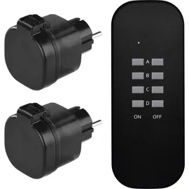 EMOS Schuko-Steckdose 2 St. Schwarz