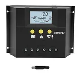 Solarladeregler 50A, PWM Solarladeregler 12V24V mit Temperatursensor Solarladeregler