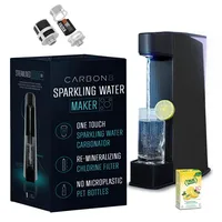 Carbon8 Sprudelwasserbereiter Maschine - Home Soda Streaming Machine, Einschraubbarer CO2 Sprudler Arbeitsplatte Wasser Mineralisator Seltzer Soda Maker Maschine Spender - CO2-Zylinder nicht enthalten