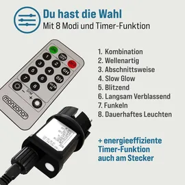 monzana MONZANA® Kirschblütenbaum 2er Set 220 cm 220 LED Warmweiß Außen Innen Künstlich Groß Deko Weihnachten Weihnachtsdeko Kirschbaum Leuchtbaum Lichterbaum