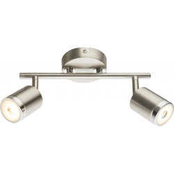 Comore Led Strahler Metall Nickel Matt, 2X Led