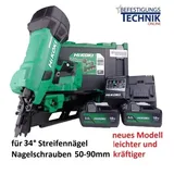 Hikoki Hikoki, Tacker + Nagelpistole, Akku-Streifennagler 34° NR1890DCA
