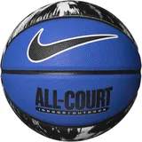 Nike Everyday All Court 8P Graphic Deflated Basketball aus Gummi und Synthetikleder in der Farbe Star Blue/Black/White/Black, Größe: 7, N.100.4370.455.07