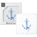 IHR - US 1038660 - Untersetzer, Maritim, Anker, Kork, 10cm x 10cm