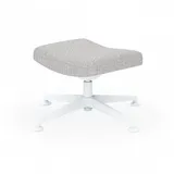 BEST Freizeitmöbel Gartenstuhl Best Freizeitmöbel Hocker Litus weiß/Humo grau ca. 75x85x42-48 cm