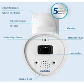 Mobotix Mx-ONE-M1A-S-8DNTELE M1A-S mit 4K DN Tele Vario-Objektiv
