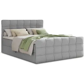 Sofnet Boxbett, Grau, Textil, H3, Rechteckig, 140x200 cm, Schlafzimmer, Betten, Boxspringbetten