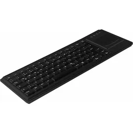Cherry Active Key kompakte Tastatur mit Touchpad, schwarz, PS/2, DE (AK-4400-GP-B/GE)