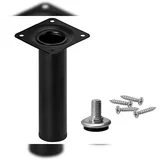 ID Dinkel Möbelfüße Sofafuß Möbelfuß Sockelfüße Bettfüß Höhenverstellbar Stellfuß Stützfuß 250 mm SCHWARZ