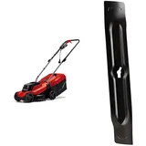 Einhell Elektro-Rasenmäher GC-EM 1000/32 (1.000 W, 32 cm Schnittbreite, bis 300 m2, 30 L Grasfangkorb, 30-70 mm Schnitthöhe, klappbarer Führungsholm, inkl. Ersatzmesser)