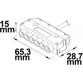 Pro-Light ISOLED Mini-Plug 6-fach Verteiler weiblich